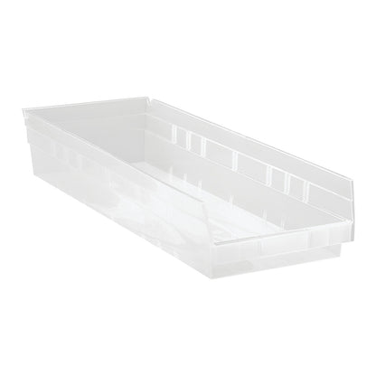 Economy Shelf Bin, 8-3/8"W x 4"H x 23-5/8"D, Clear-View, 6/Case
