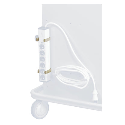 AliMed® Cart Accessory: Cord Wrap Bracket for Six-Outlet Strip for Select/Standard/Wide Series Medical Carts