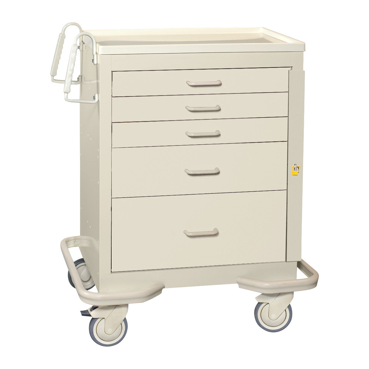 Standard Series 5-Drawer Emergency Cart, Breakaway Lock, Two-Tone Beige