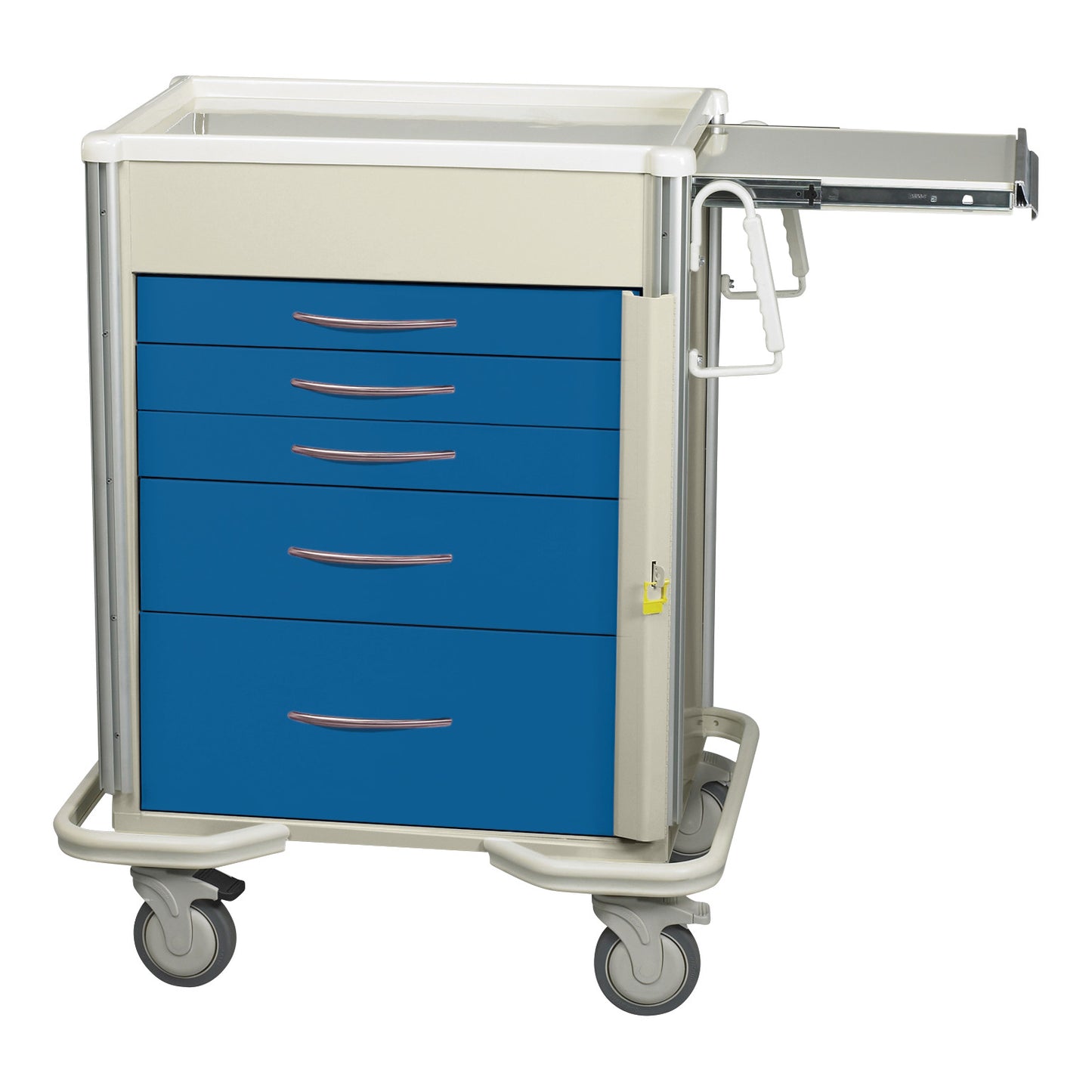 Select Series 5-Drawer Emergency Cart, Breakaway Lock, Two-Tone Dark Blue