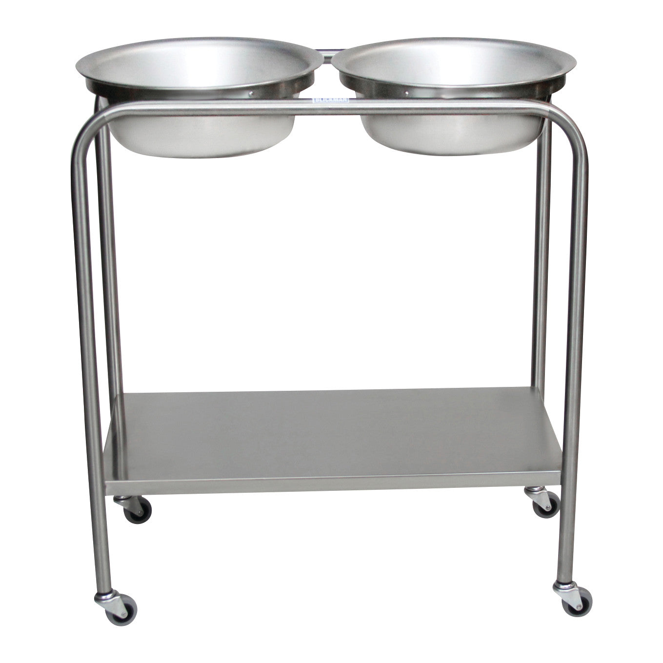 Double Basin Solution Stand, with Shelf, 29"W x 33"H x 15"D, Two 8.5 qt. Basins