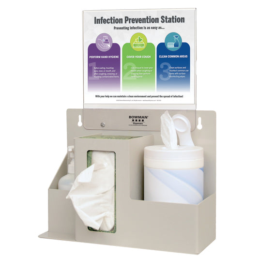 Bowman® Counter/Wall Infection Prevention System with Sign Holder