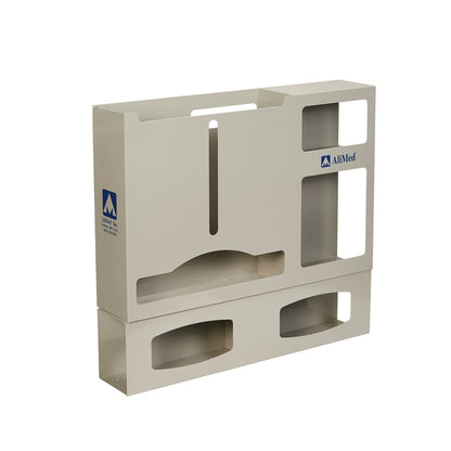 AliMed PPE Organizer, a beige wall-mounted unit with compartments for organizing personal protective equipment.