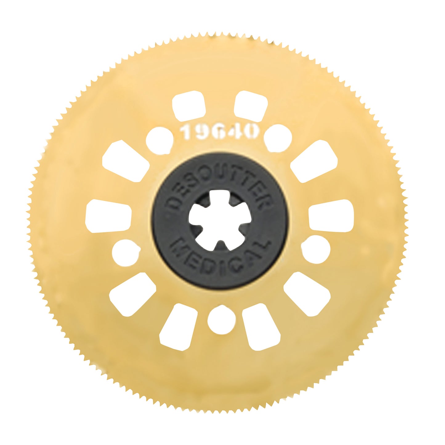 Cast Saw Blade for DeSoutter CleanCast CC7 and CC8 Cast Saw, Titanium Nitride, 40 mm Radius Segment