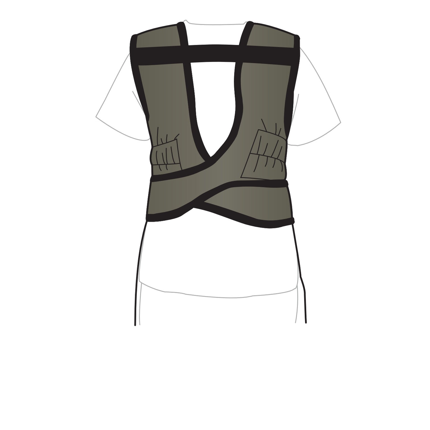 Grab ‘n Go Flex Weight Reliever Apron, Male, Lightweight Lead, Charcoal, X-Large