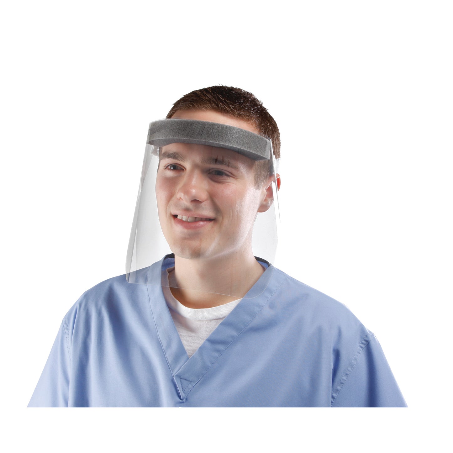 Coverall Face Shield, Hook-and-Loop Strap, 100/Case (4 dispenser boxes)