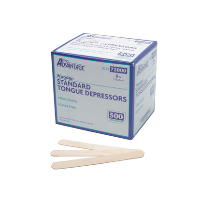 Tongue Depressor, Nonsterile, 6"L, 500/Box