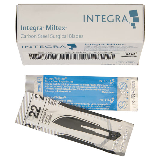 Carbon Steel Blade, No. 22, 4-122, 100/Box