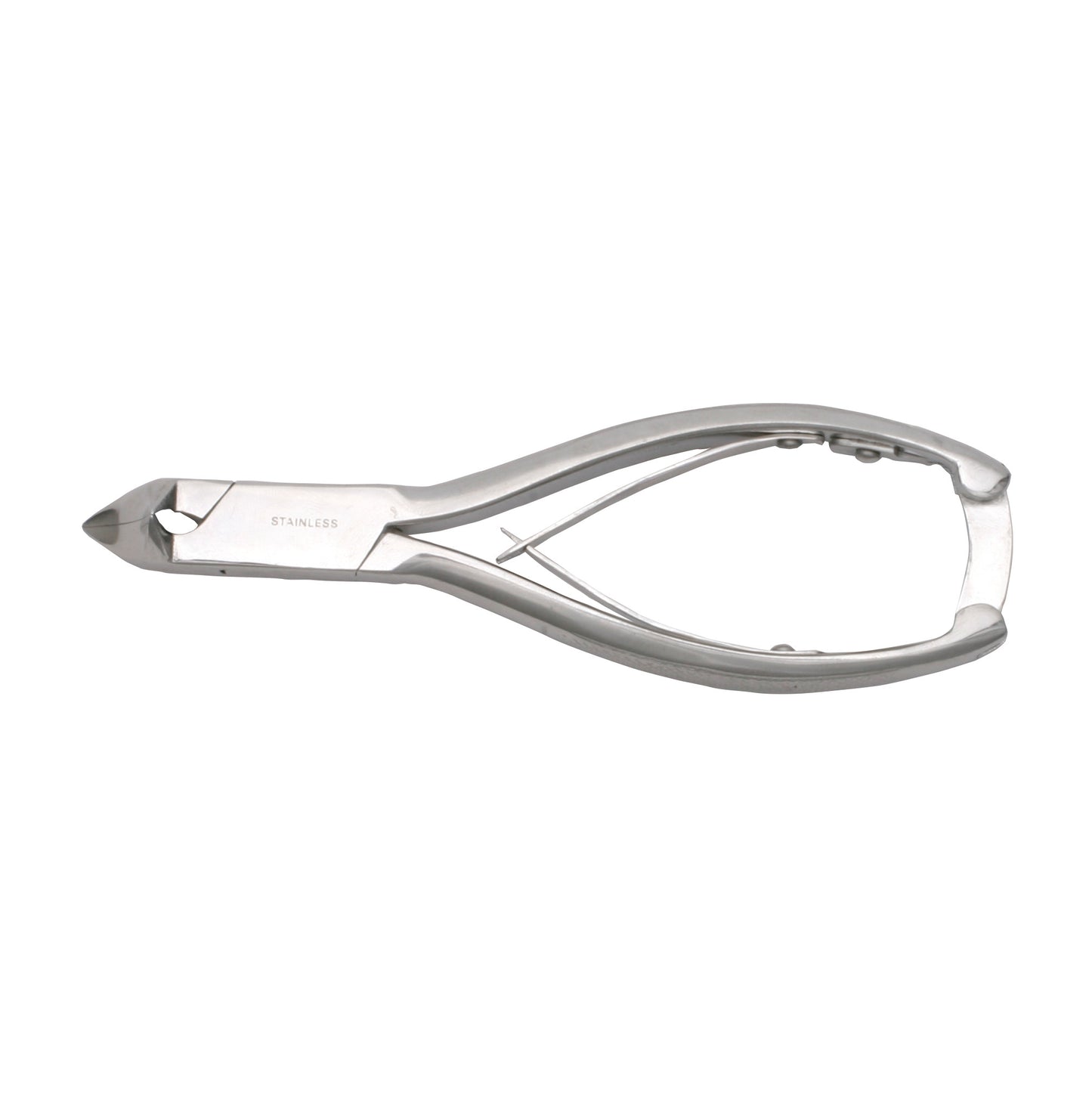 Double-Spring Nail Nippers, 5-1/2"L, Concave Jaw, Economy Steel, 40-215