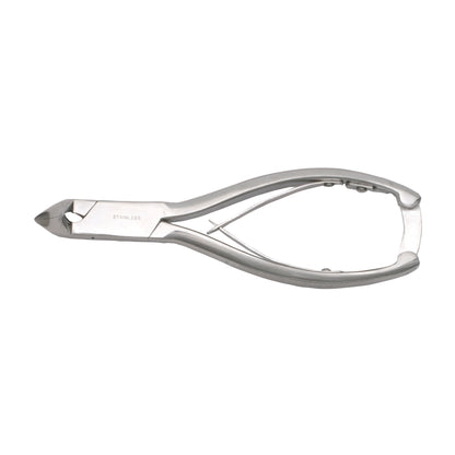 Double-Spring Nail Nippers, 5-1/2"L, Concave Jaw, Economy Steel, 40-215