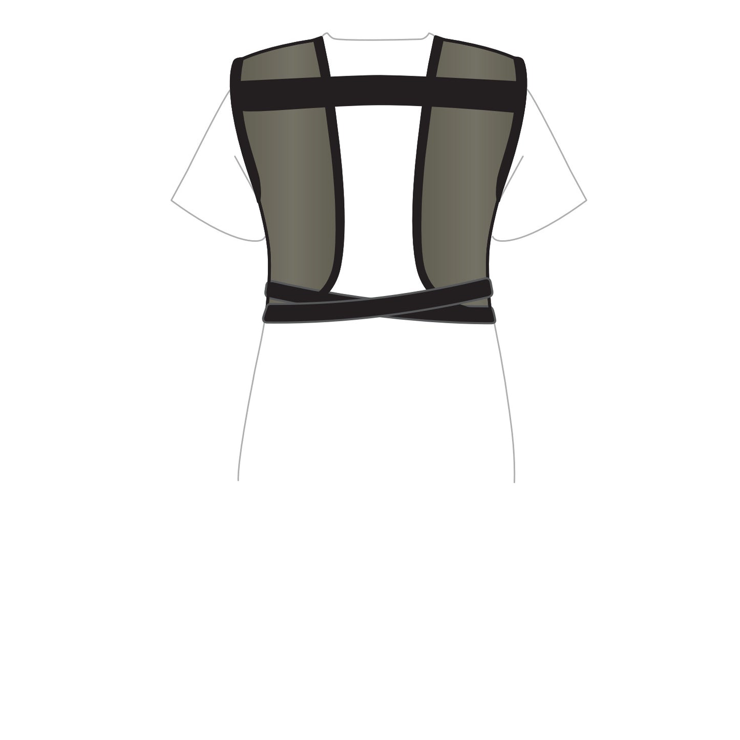 Grab ’n Go Tie Apron, Male, Standard Lead, Charcoal, X-Large
