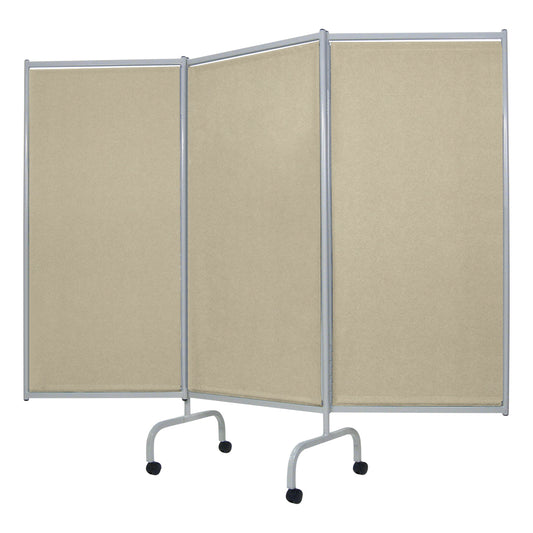 Privess Elite Three-Panel Privacy Screen, 84"W x 70"H (Extended), Fawn