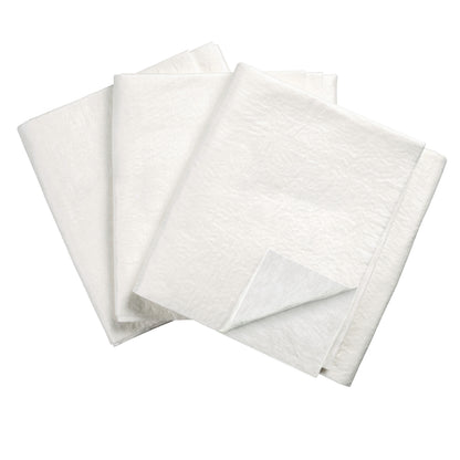 White Absorbent Mat for Emergent Use, 50"W x 28"L, 3.5 Liters, 10/Box