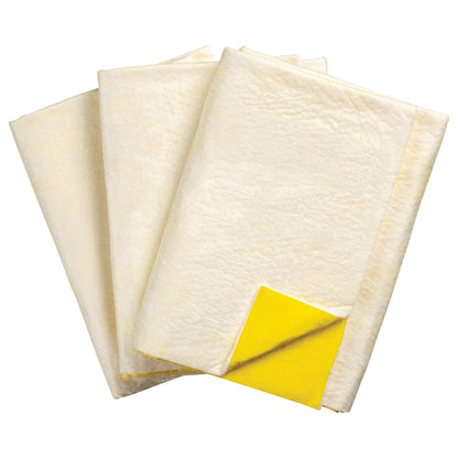 Yellow Absorbent Mat for Moderate Spillage, 40"W x 28"L, 4.9 Liters, 42 Box/Pallet (12/Box)