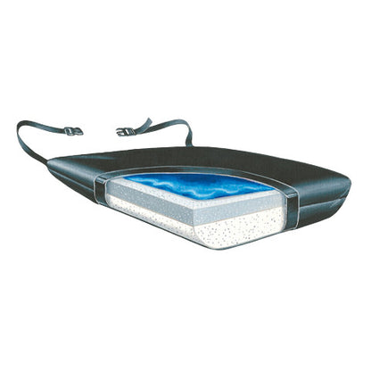 SkiL-Care™ Ultra Gel-Foam Vinyl Wedge Wheelchair Cushion