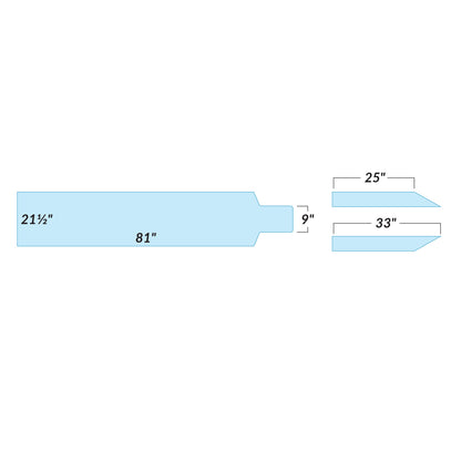 Support Surface for Siemens Koordinat Angio "U" Imaging Table with Armboards, Basic, 3 Piece/Set