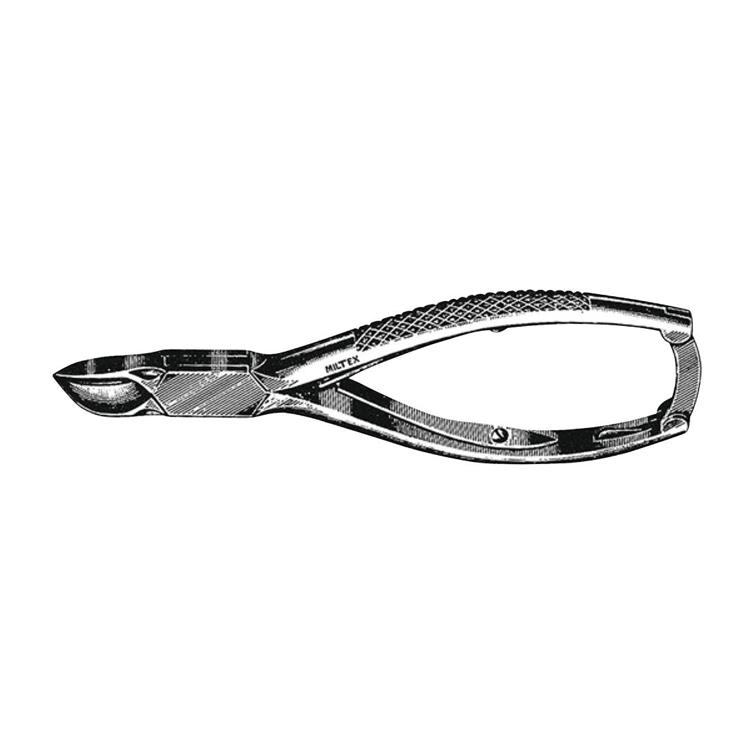 Double-Spring Nail Nippers, 5-5/8"L, Straight Jaw, Stainless Steel, 40-210SS