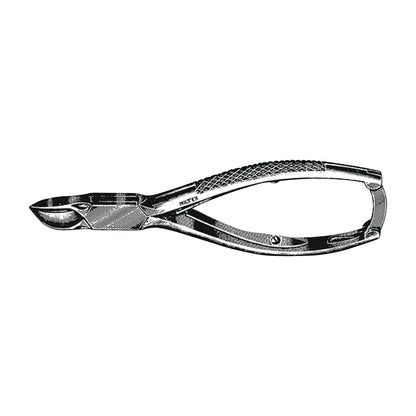 Double-Spring Nail Nippers, 5-5/8"L, Straight Jaw, Stainless Steel, 40-210SS
