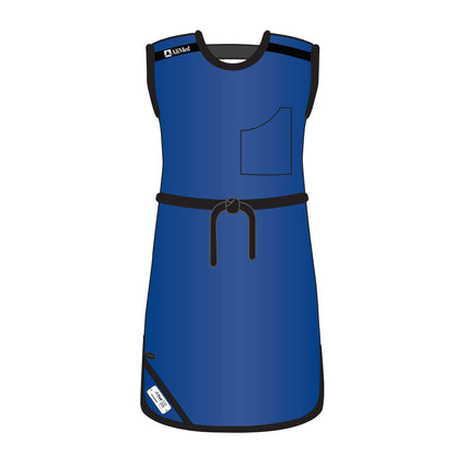 Grab ’n Go Tie Apron, Female, Ultralight Lead-Free, Navy Blue, Small