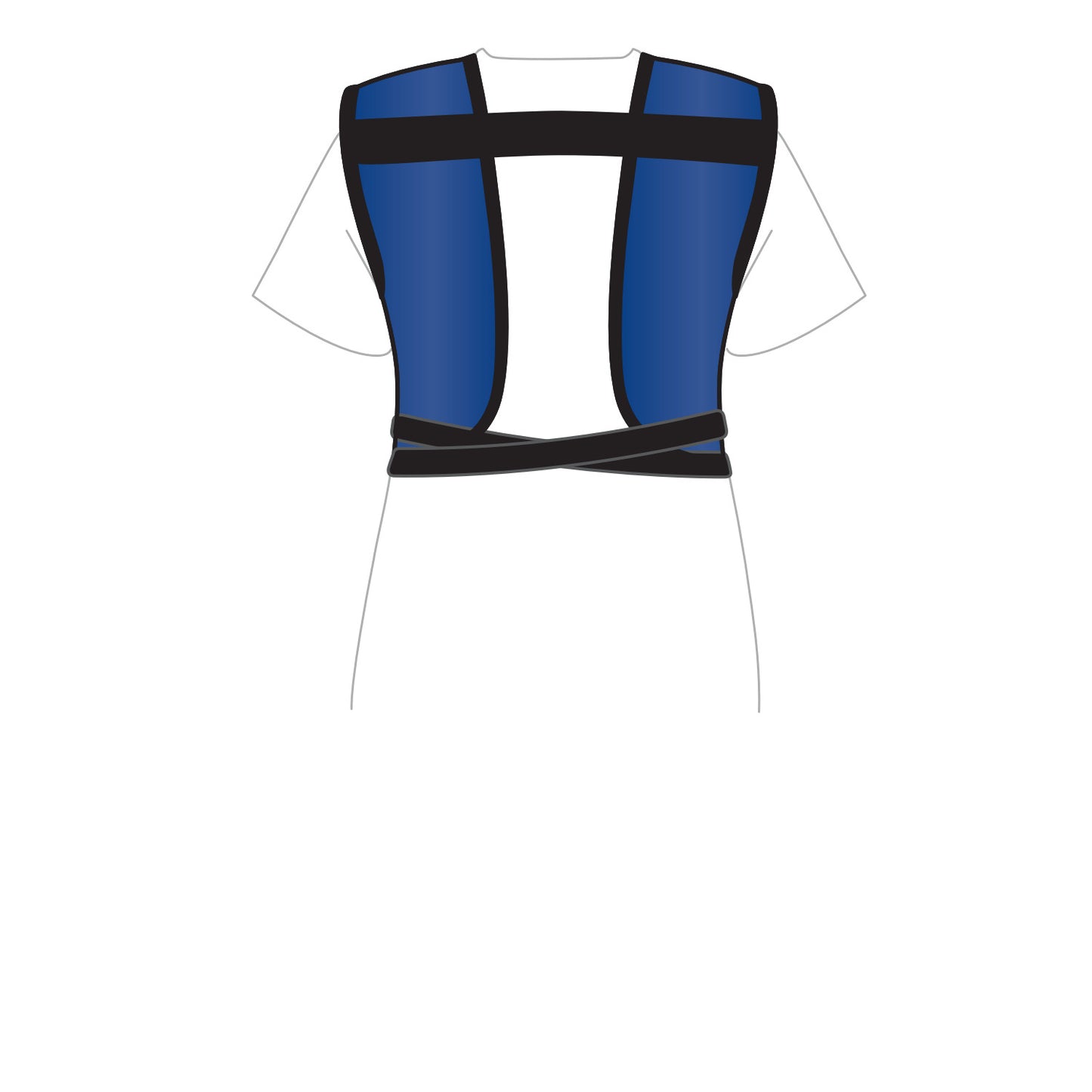 Grab ’n Go Tie Apron, Female, Ultralight Lead-Free, Navy Blue, Small
