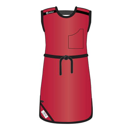 Grab ’n Go Tie Apron, Female, Ultralight Lead-Free, Scarlet, Medium