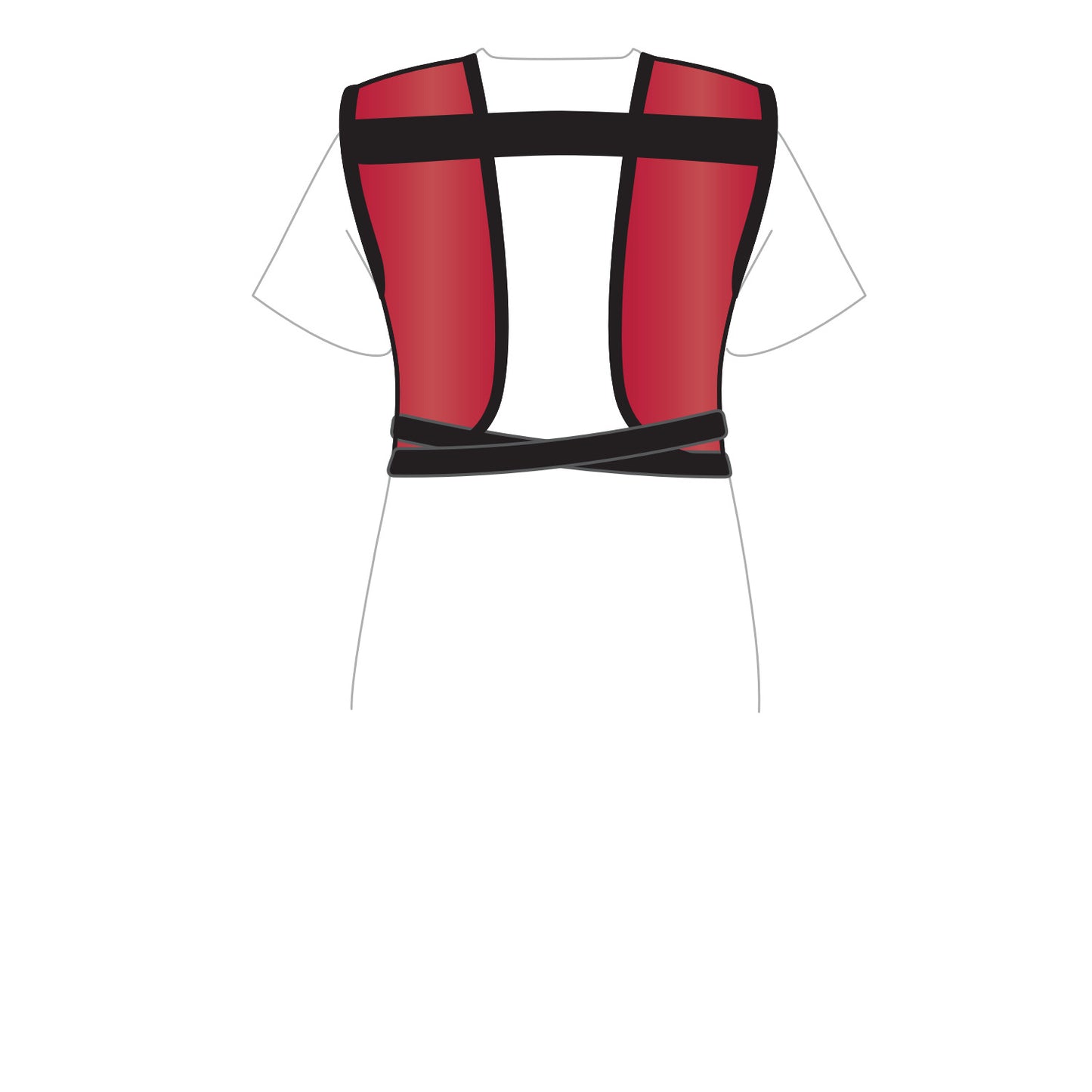 Grab ’n Go Tie Apron, Female, Ultralight Lead-Free, Scarlet, Medium