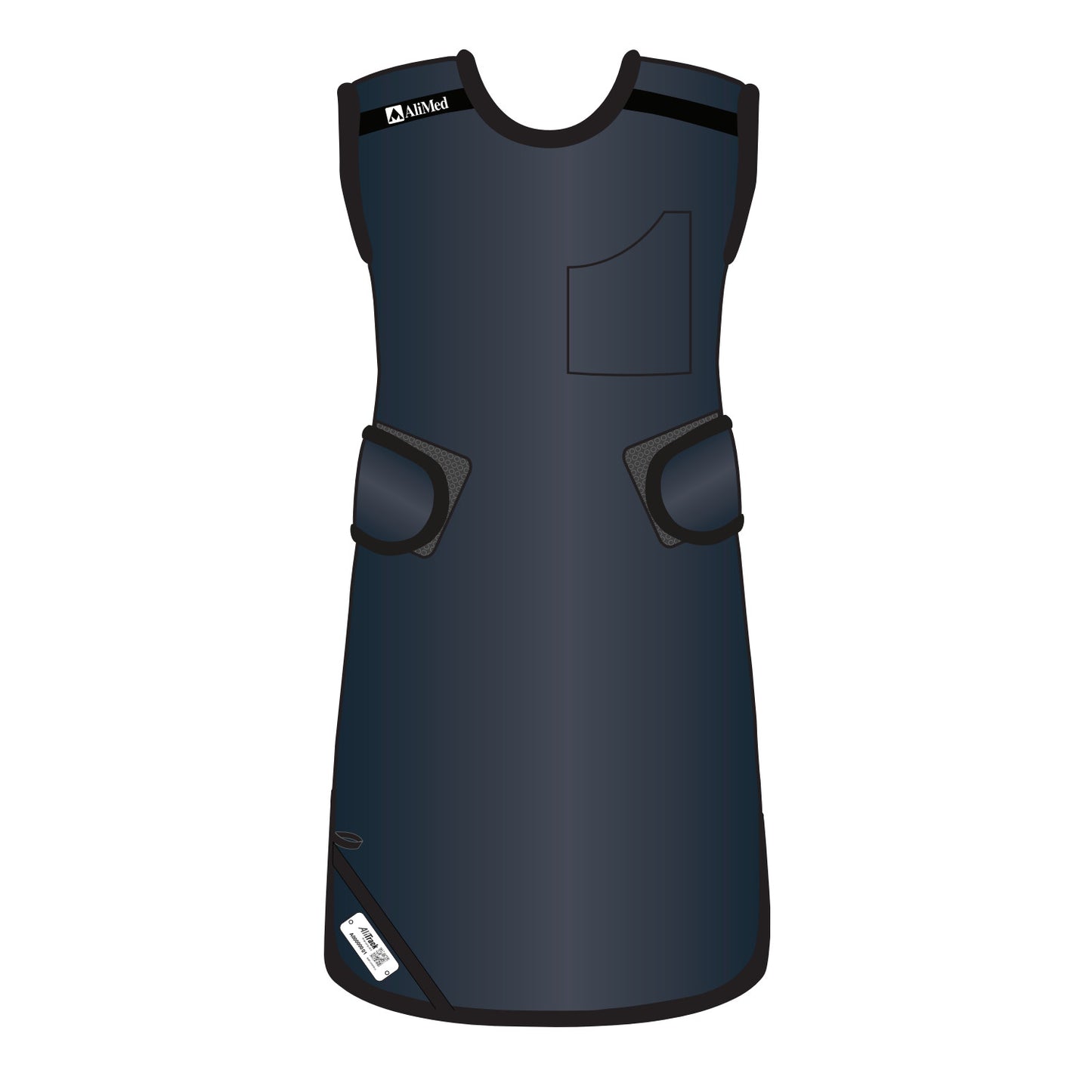 Grab ’n Go 4-Point Quick Drop Apron, Female, Lightweight Lead, Black, Large