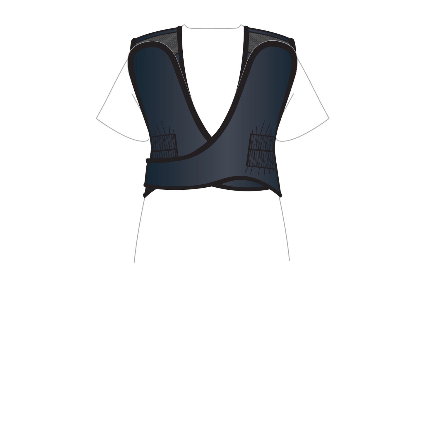 Grab ’n Go 4-Point Quick Drop Apron, Female, Lightweight Lead, Black, Large