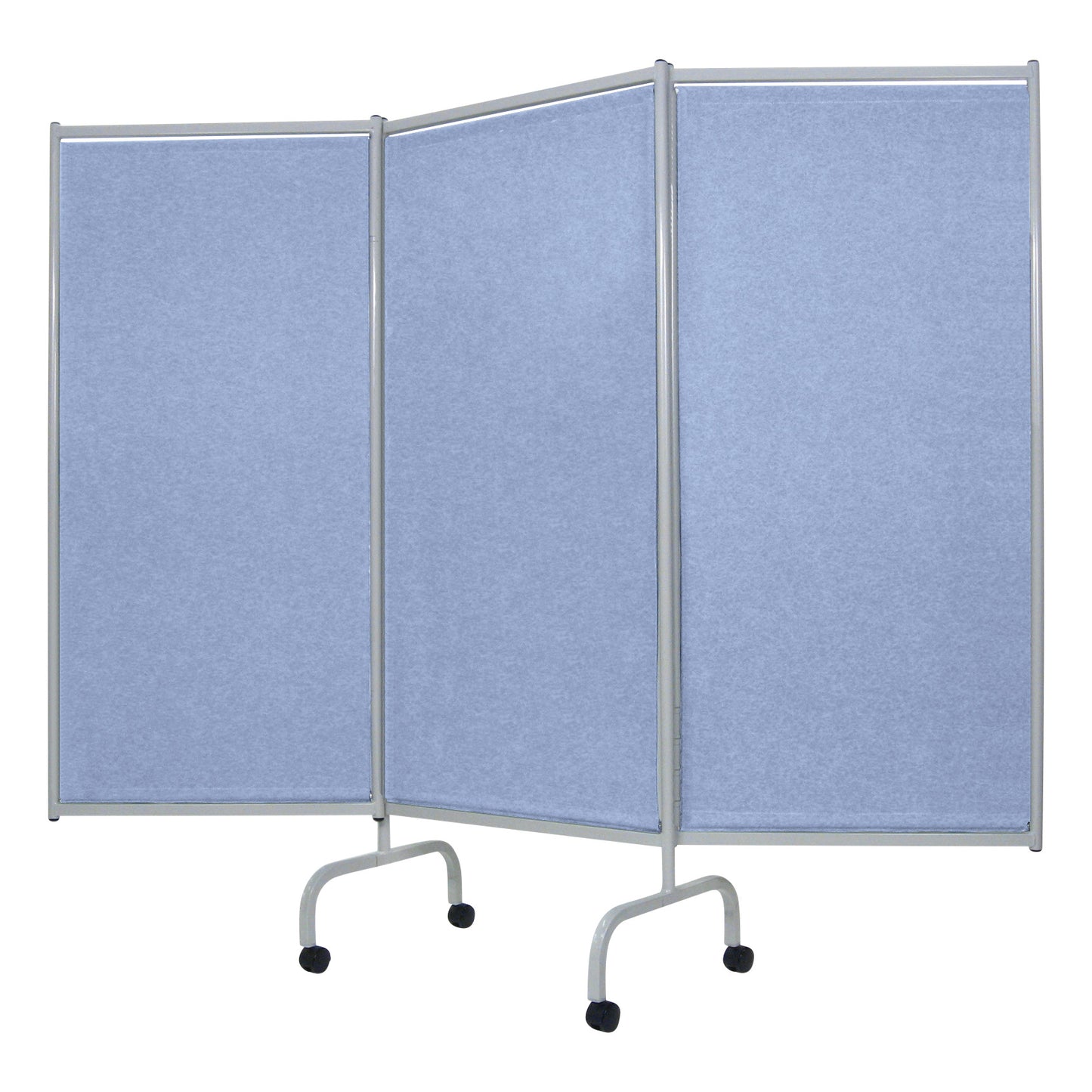 Privess Elite Three-Panel Privacy Screen, 84"W x 70"H (Extended), Light Blue