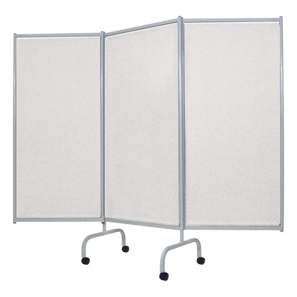 Privess Elite Three-Panel Privacy Screen, 84"W x 70"H (Extended), White