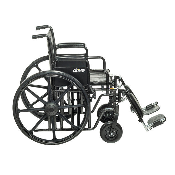 Drive Medical Sentra EC Heavy-Duty Wheelchair with Removable Desk Arms and Elevating Leg Rests