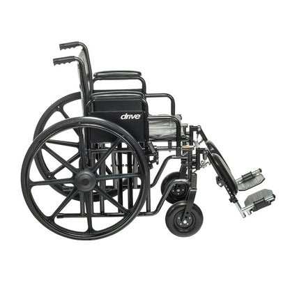Drive Medical Sentra EC Heavy-Duty Wheelchair with Removable Desk Arms and Elevating Leg Rests