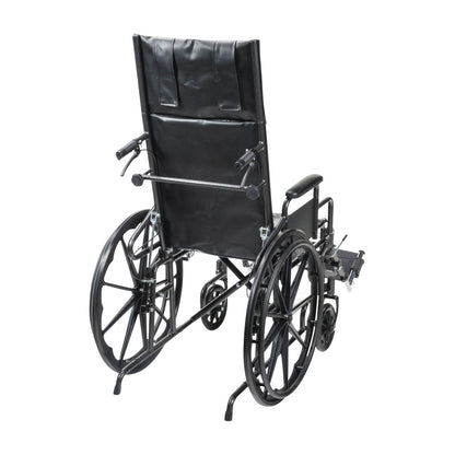 Drive Medical Silver Sport Full-Reclining Wheelchair with Removable Desk Arms