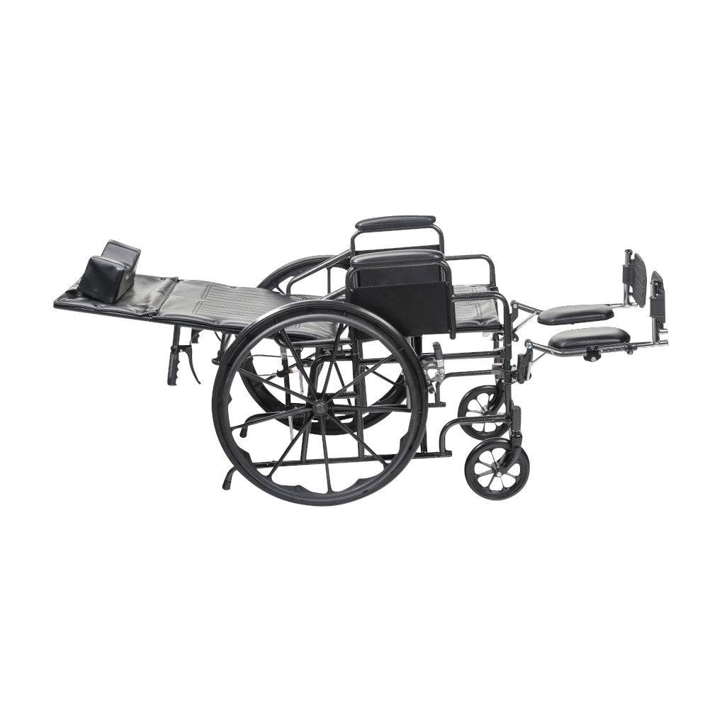 Drive Medical Silver Sport Full-Reclining Wheelchair with Removable Desk Arms