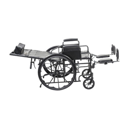 Drive Medical Silver Sport Full-Reclining Wheelchair with Removable Desk Arms