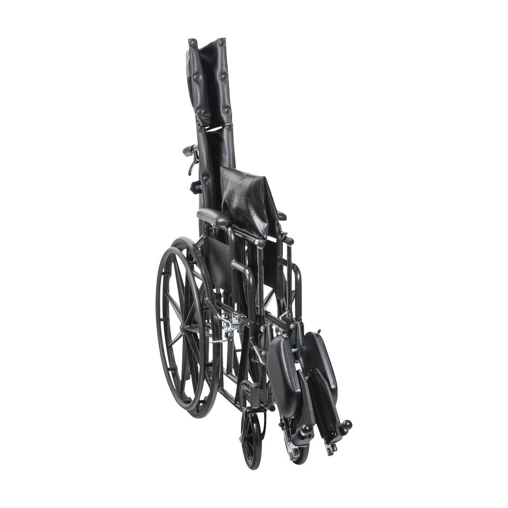 Drive Medical Silver Sport Full-Reclining Wheelchair with Removable Desk Arms