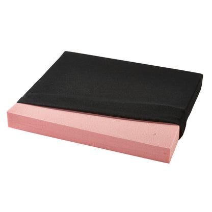 Basic T-Foam Wheelchair Cushion, Soft, Pink, 18"W x 2"H x 16"D, Black Polyknit Cover