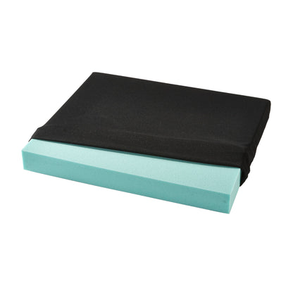 Basic T-Foam Wheelchair Cushion, Hard, Green, 18"W x 4"H x 16"D, Black Polyknit Cover