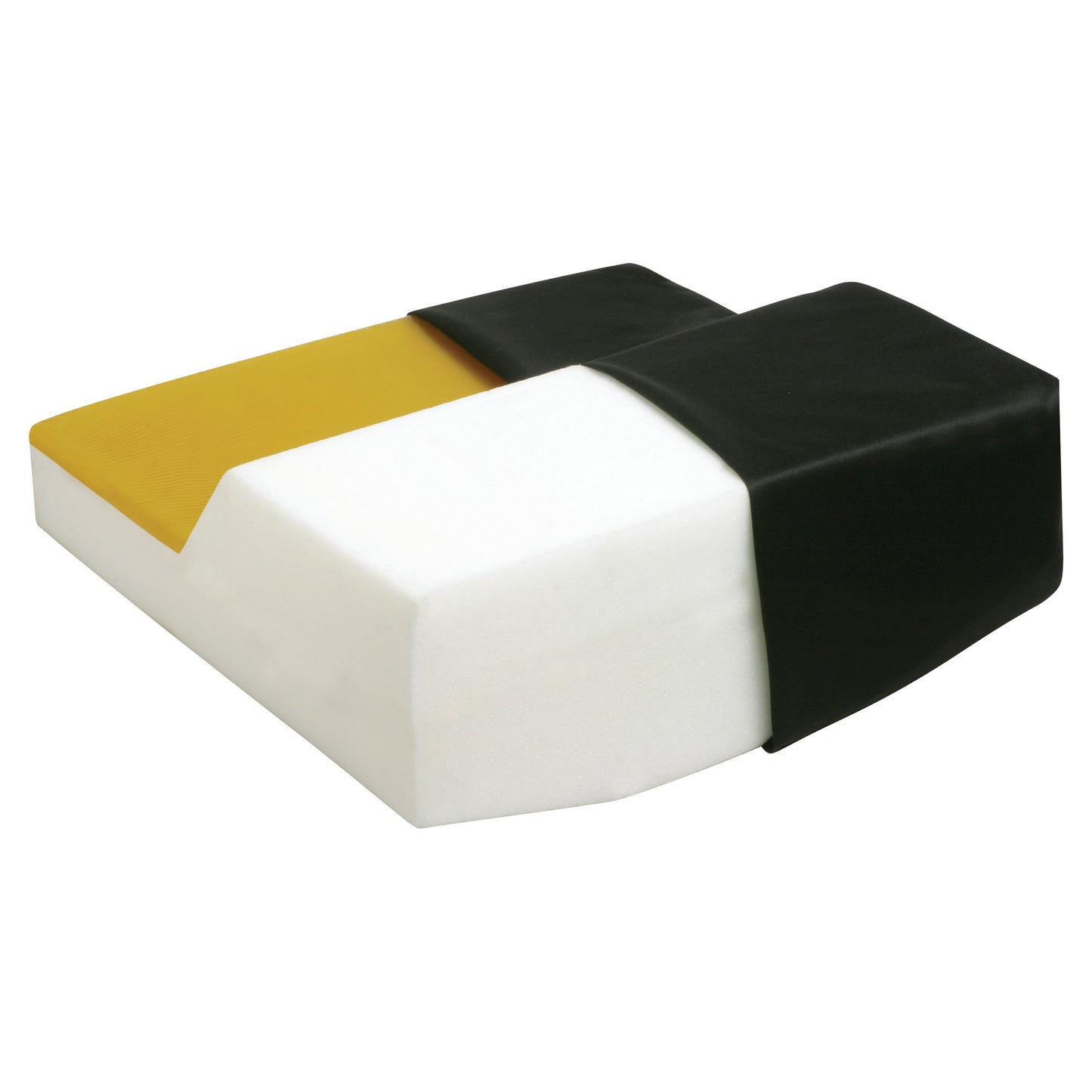 Anti-Thrust Wheelchair Cushion, Convex Base, w/T-Gel, 16"W x 16"D, Black AliTex Cover