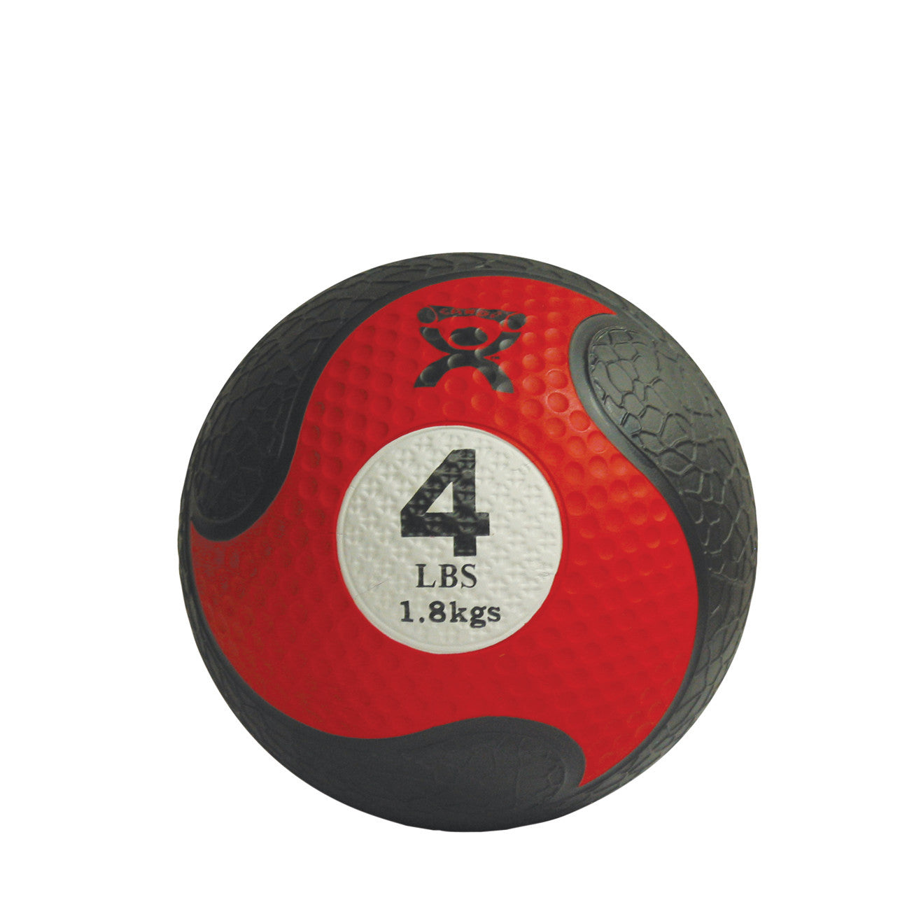 Rubber Medicine Ball, Red, 8"W, 4 lbs.