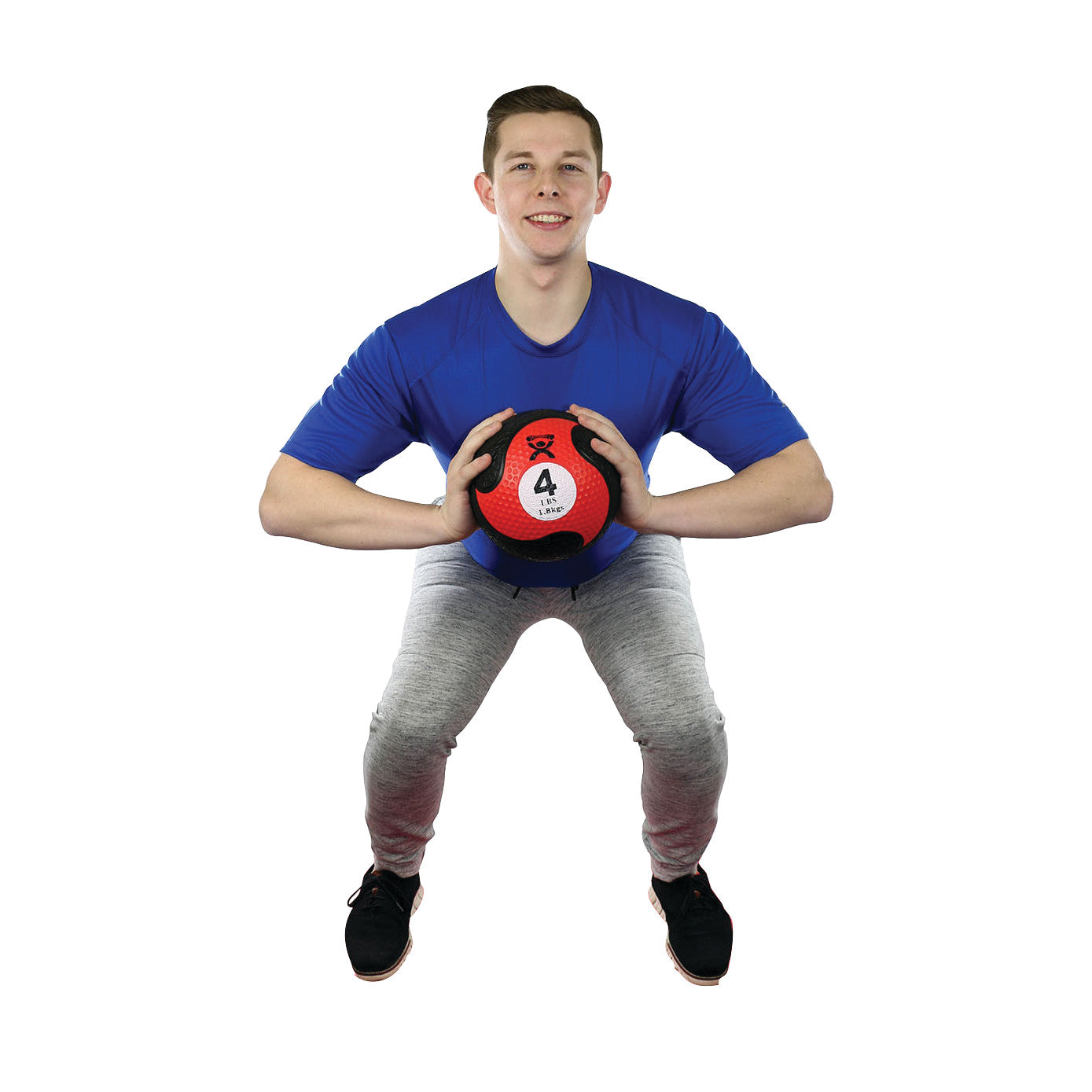 Rubber Medicine Ball, Red, 8"W, 4 lbs.