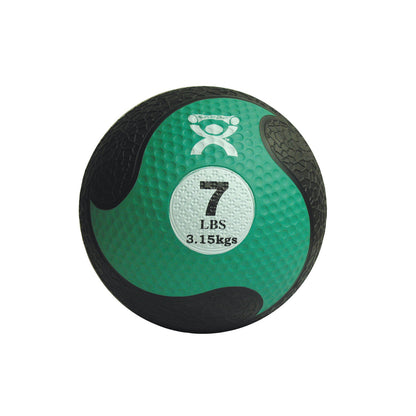 Rubber Medicine Ball, Green, 9"W, 7 lbs.