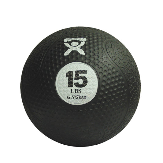 Rubber Medicine Ball, Black, 10"W, 15 lbs.