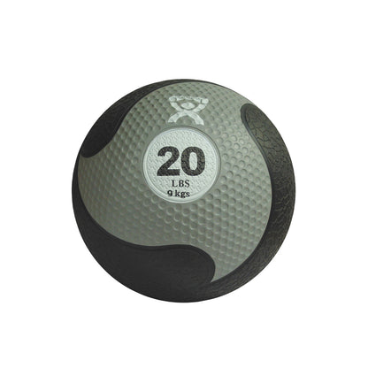 Rubber Medicine Ball, Silver, 11"W, 20 lbs.