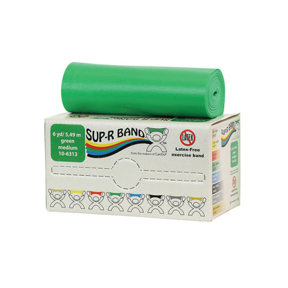 Sup-R Band Non-Latex Exercise Band, Green, Medium,  6-yd. Roll