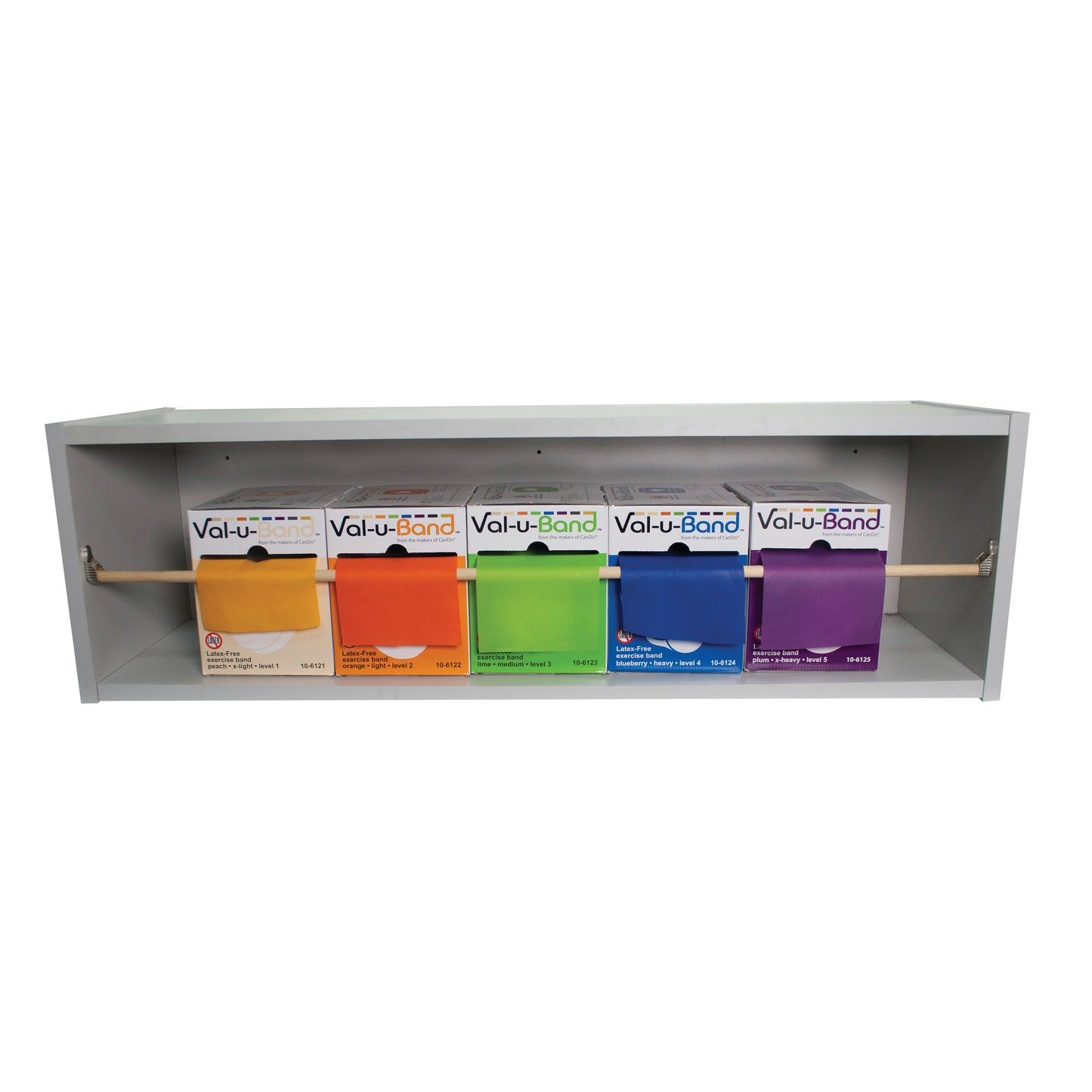 CanDo® Val-U-Band™ Non-Latex Exercise Band Set with Rack