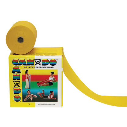 Non-Latex Exercise Band, Yellow, X-Light, 50-yd. Roll