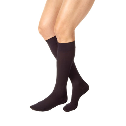 Knee-High Compression Stockings, 30-40mmHg, Black, Large, 1 Pair/Pack