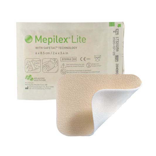 Mepilex Lite Dressing, 2-2/5"W x 3-2/5"L, 5/Box