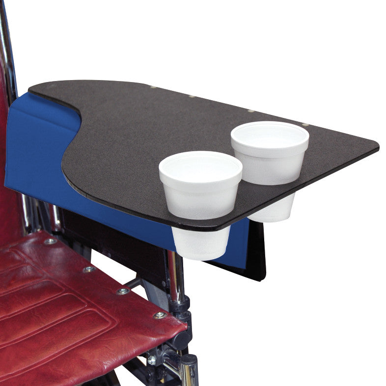 Flip-Top Tray with Cupholder, Padded, Left